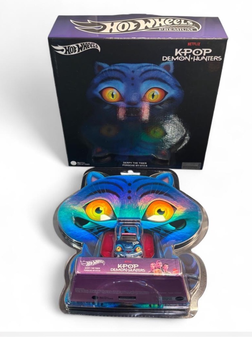 Hot Wheels KPop Demon Hunters Derpy the Tiger Porsche 911 GT3 R (992)